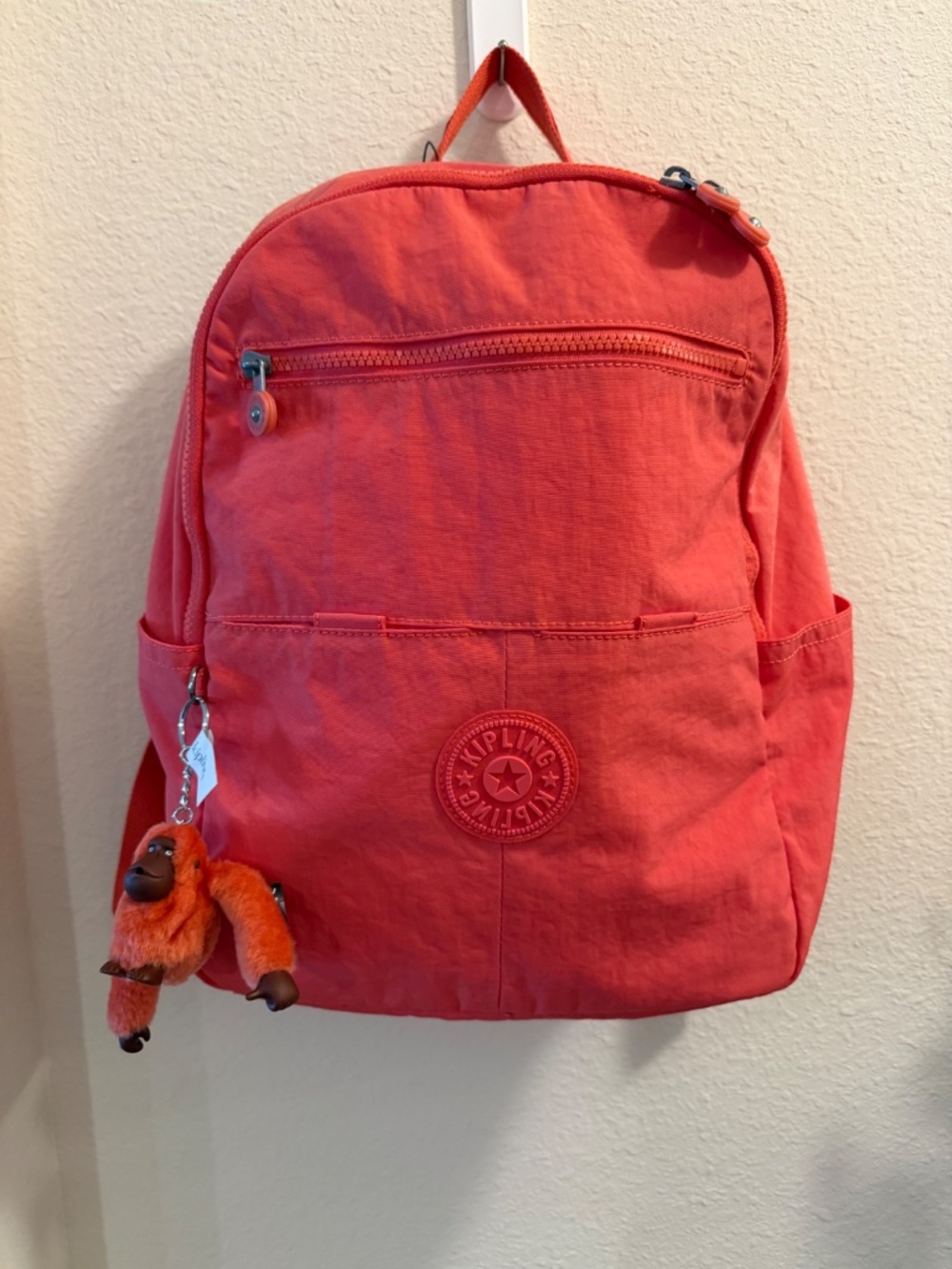 ✨ NWT Kipling Aideen Backpack in Papaya Tonal – Ultra-Lightweight Daypack ✨ - Picture 2 of 8